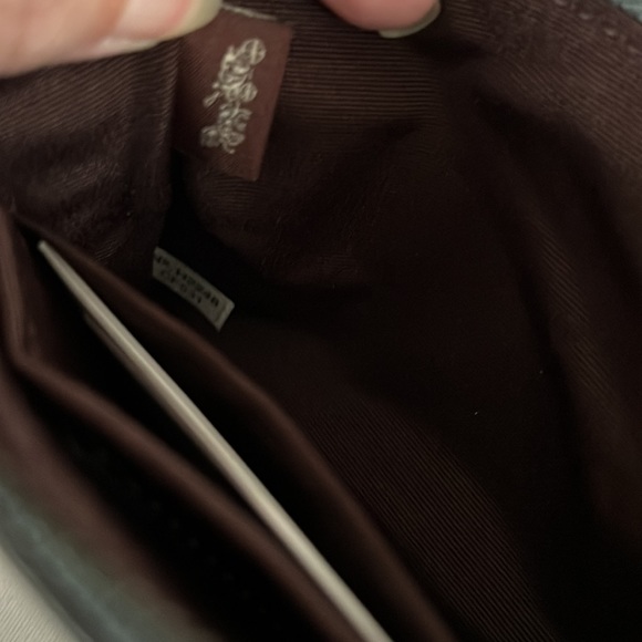 Authentic. Coach Cancer Zodiac Gray Pebbled Leather Wristlet. - Picture 4 of 4